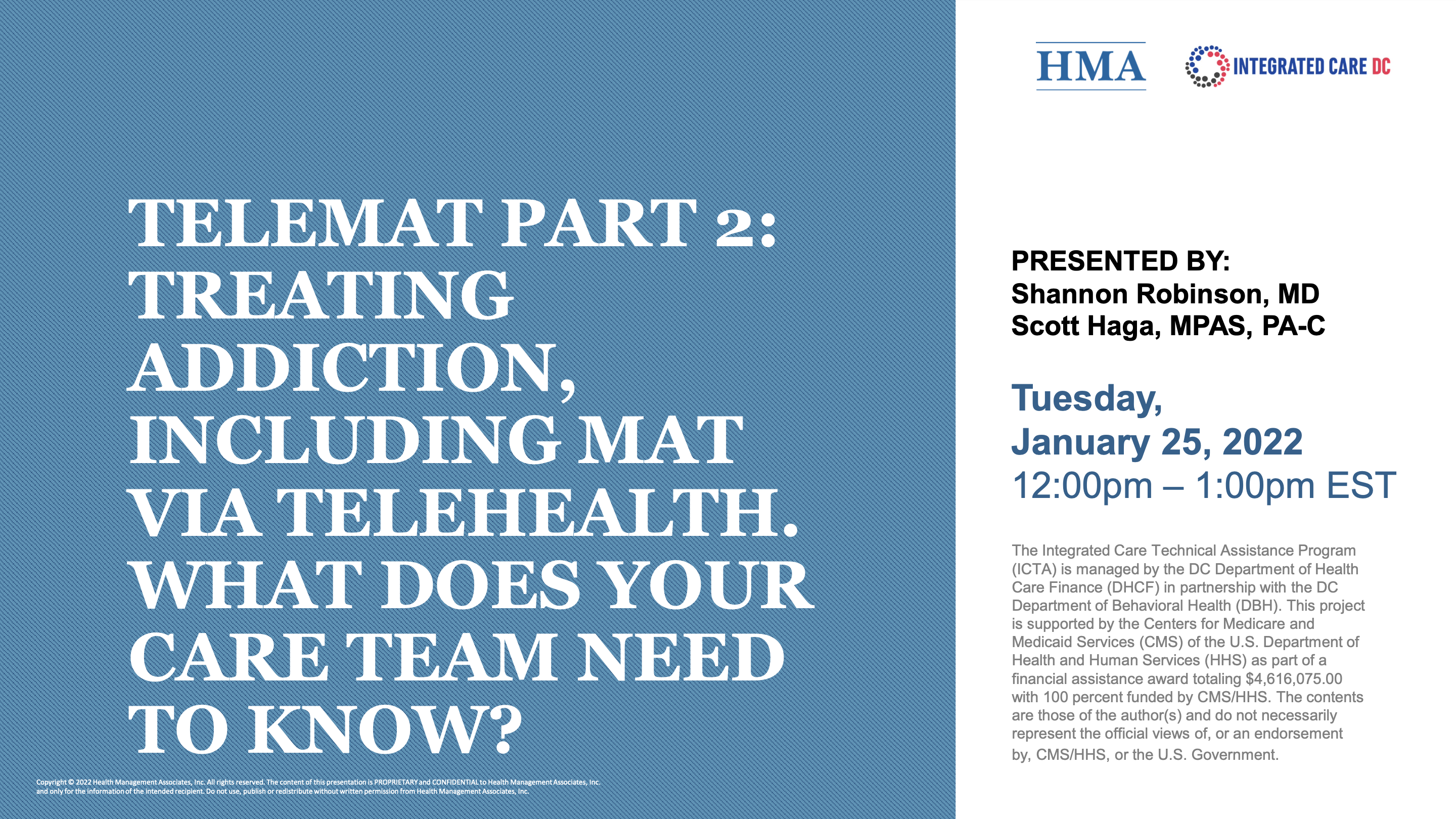 TeleMAT Part 2: Treating Addiction, Including MAT via Telehealth