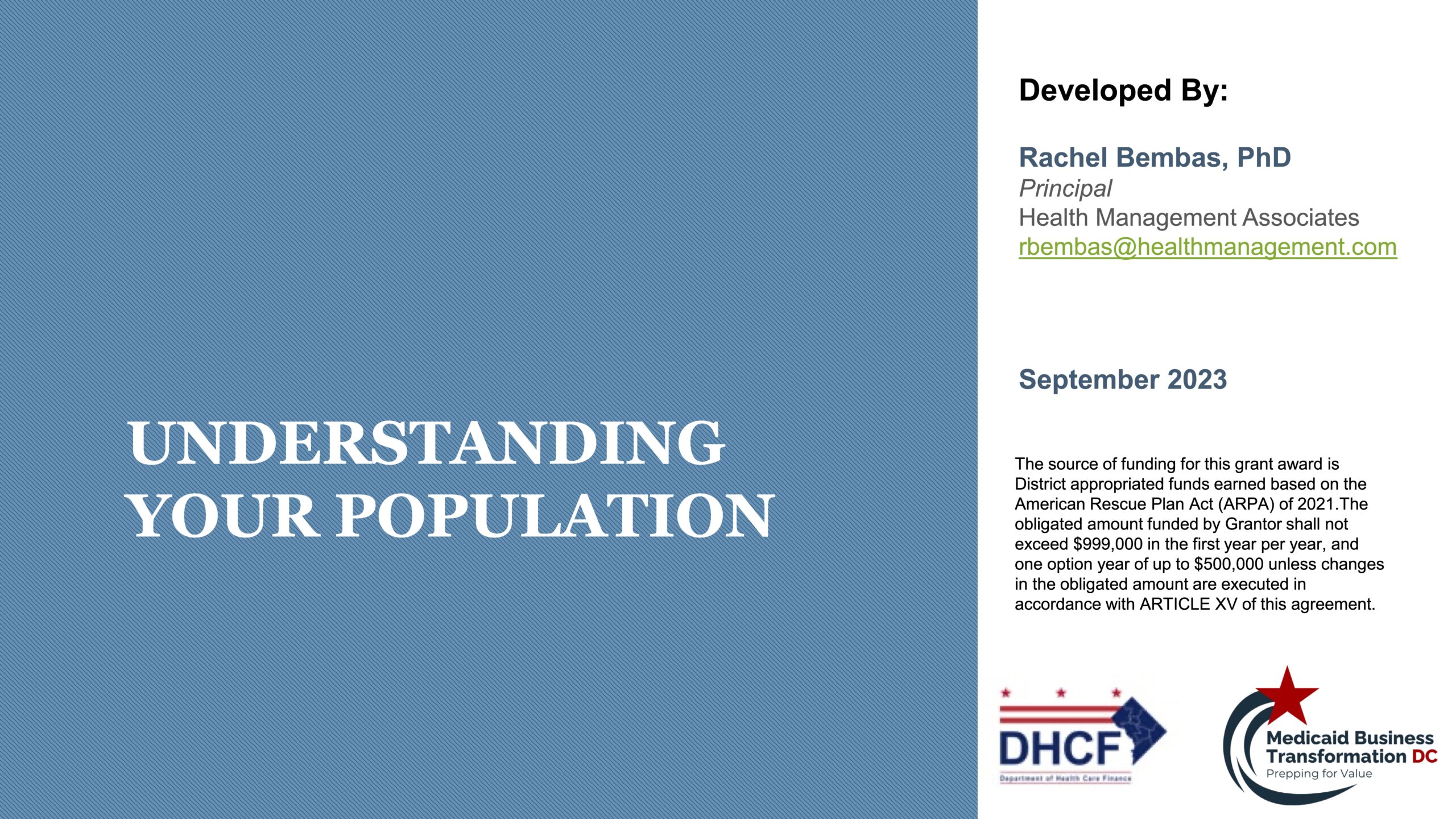 Understanding Your Population