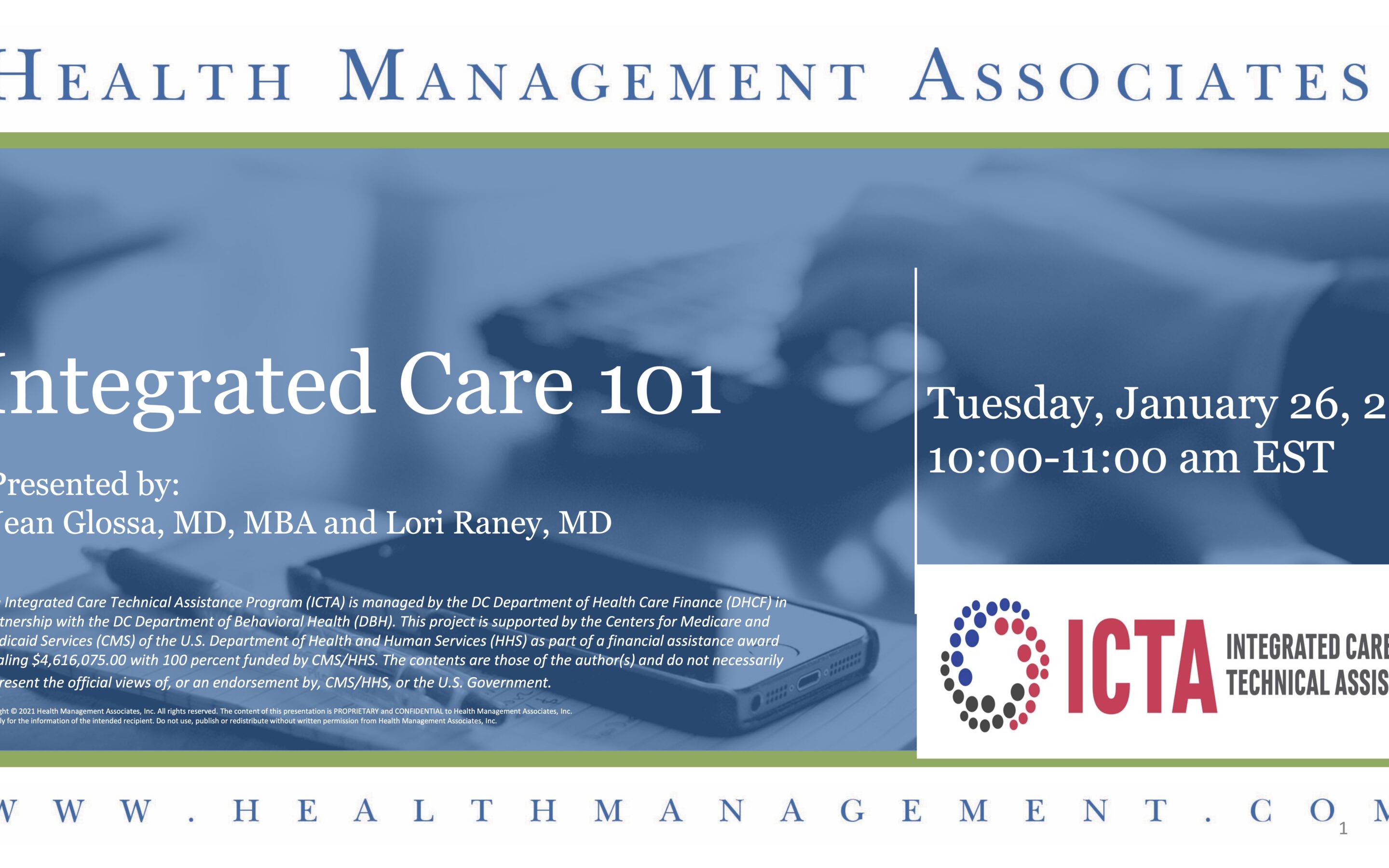 Integrating Physical and Behavioral Healthcare 101